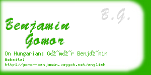benjamin gomor business card